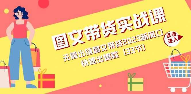 圖文帶貨實(shí)戰(zhàn)課：無需出鏡圖文帶貨2023新風(fēng)口，快速出爆款