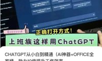 CHATGPT從小白到精通，AI神器+OFFICE全家桶，助力10倍提升工作效率